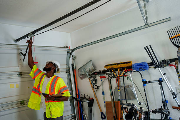 Professional Garage Door Panel Replacement technician working in Hebron, NE